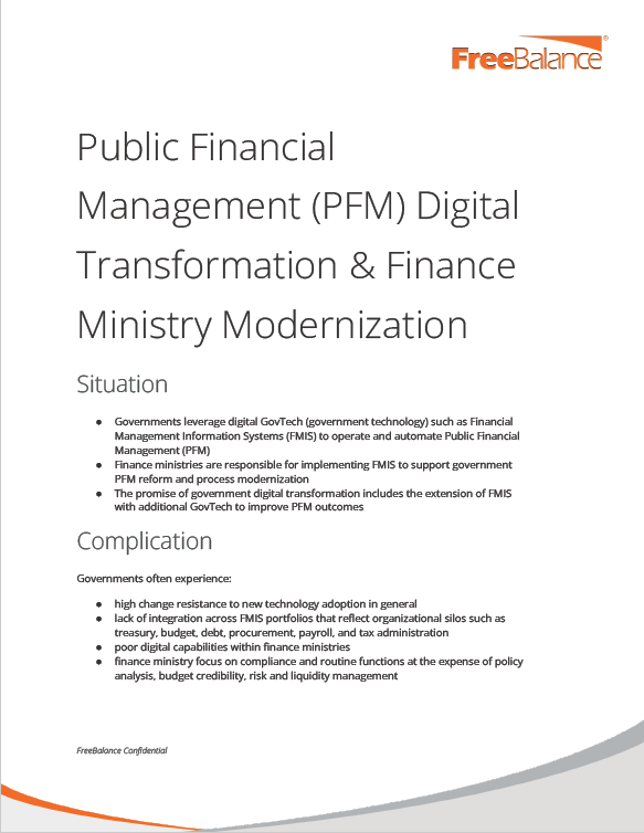 PFM Digitale Transformatie en Modernisering Ministerie van Financiën